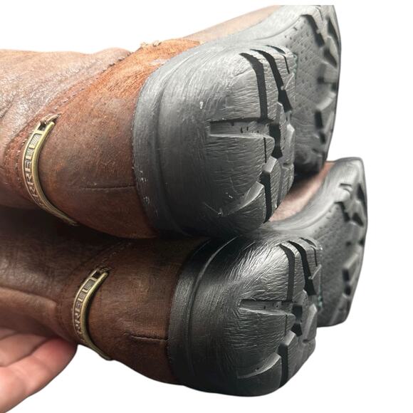 Merrell Vera Peak Espresso Leather Riding Boots Women’s 7 Brown Tall Zip - Picture 11 of 14